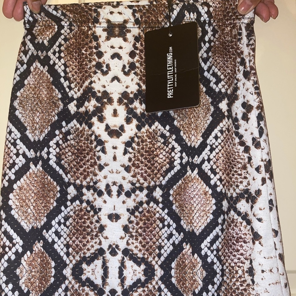 Snakeskin Mini Skirt